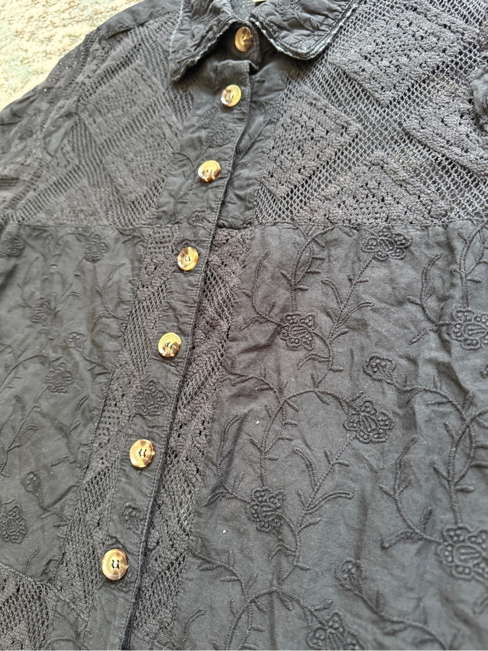 Farm Rio Mix Lace Surf Shirt - Picture 6 of 7